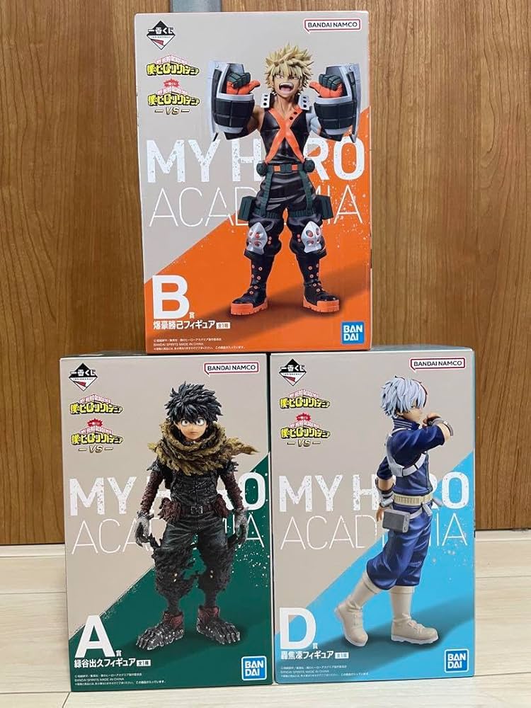 新品未開封 轟焦凍 緑谷出久 爆豪勝己 3体 フィギュア