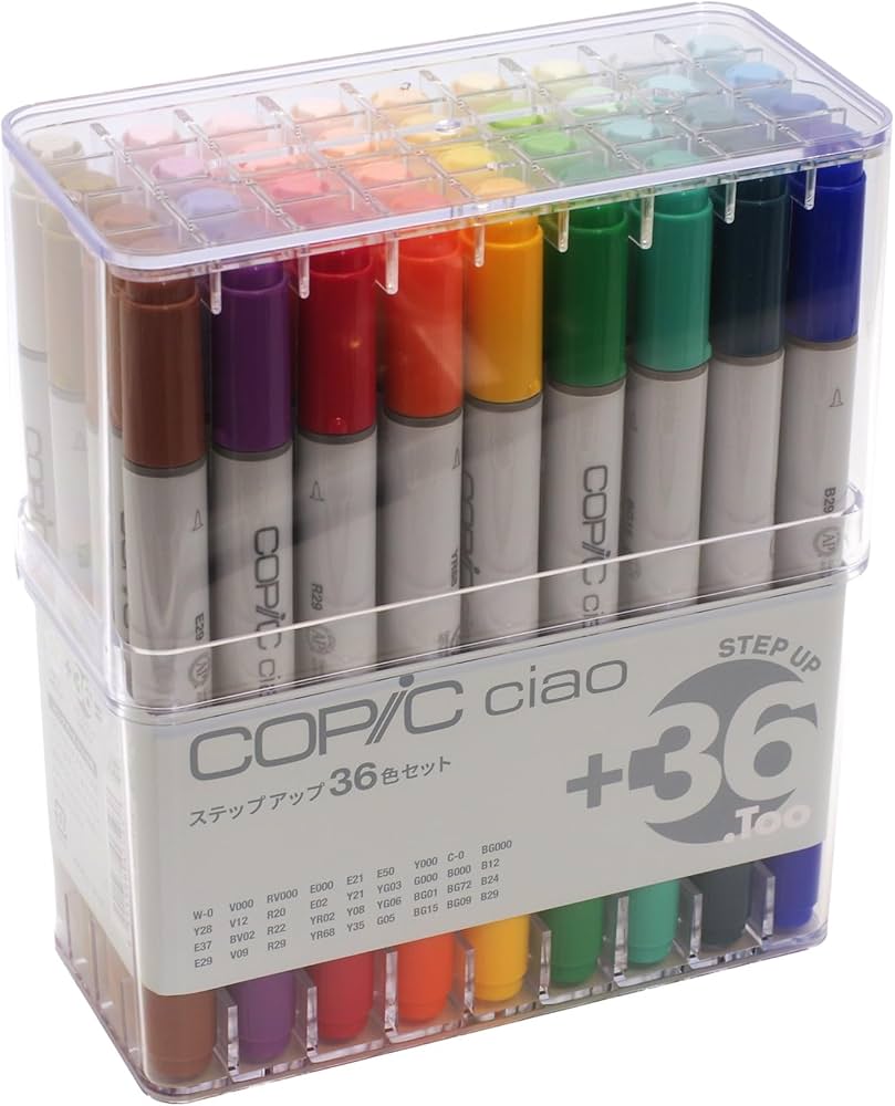 Amazon | Too コピックチャオ ステップアップ36色セット 多色 イラスト