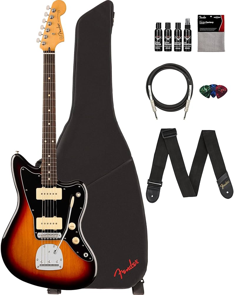 Amazon.com: Fender Player II Jazzmaster - 3-Color Sunburst Bundle