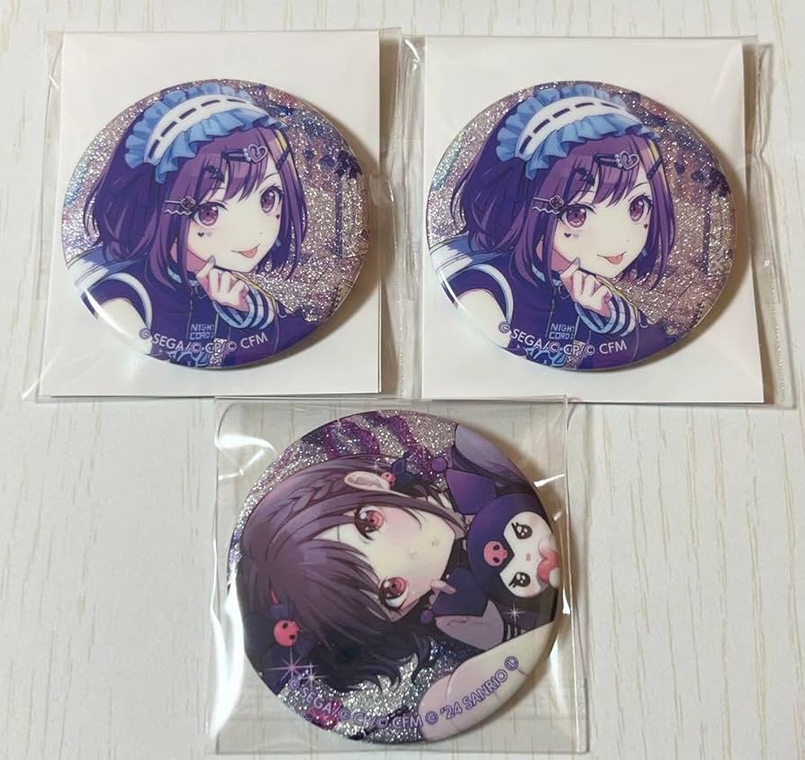 プロセカ 東雲絵名 グリッター缶バッジ アウトレット カラパレ 購入