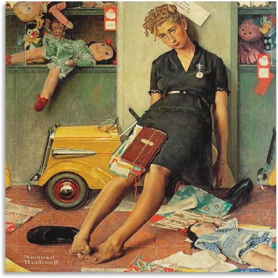 Amazon.com: Christmas Rush (Tired Salesgirl on Christmas Eve) by