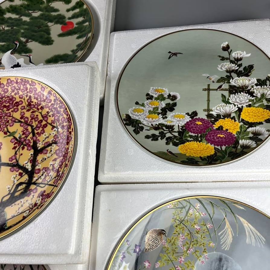 Amazon | 限定版 高級磁器 フランクリン ポーセリン 花鳥 十二ヶ月 絵