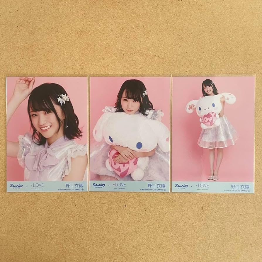 イコラブ 生写真 シナモロールコラボ2025 シナモン 野口衣織 直筆 ヨリ