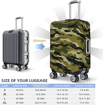 Amazon.co.jp: 迷彩 カモフラ柄 スーツケースカバー キャリーカバー