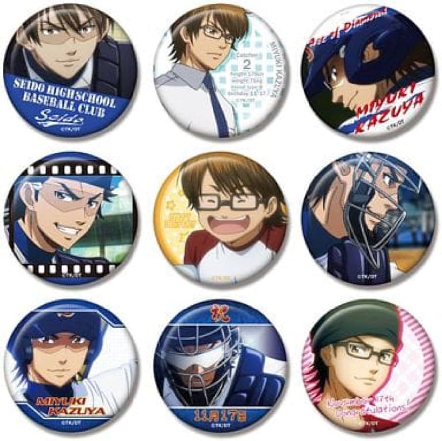 ダイヤのA 御幸一也 缶バッジ ダイヤのA 御幸一也ROUND1 缶