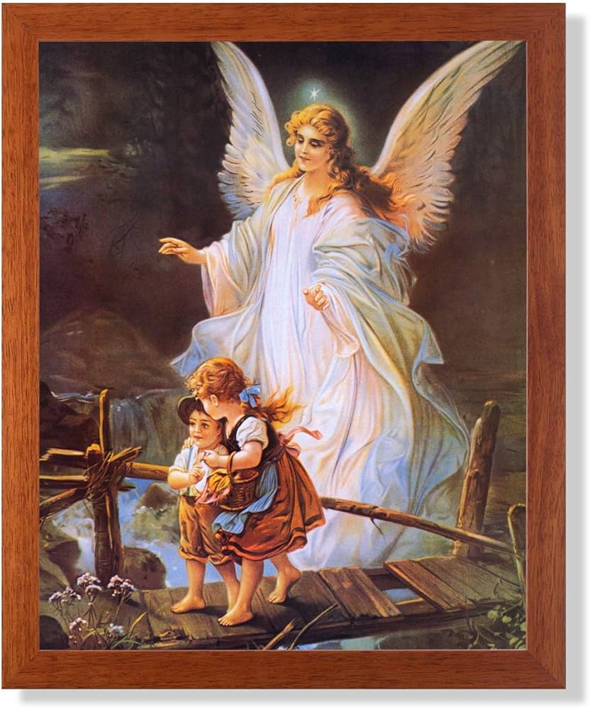 Amazon.co.jp: アートプリント 宗教画 守護天使 子どもたち 橋の上