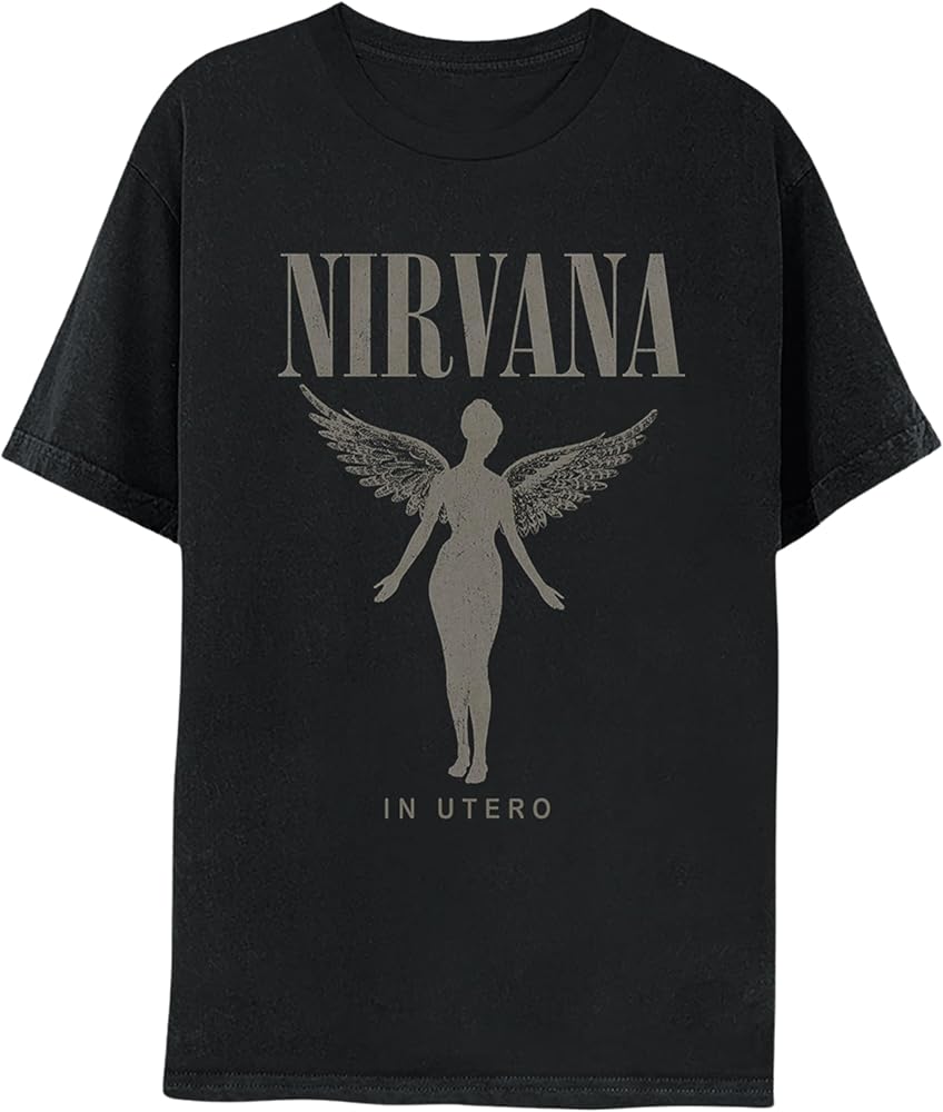 Amazon.com: 2Bhip Adult Nirvana Logo in Utero 90s Music Grunge