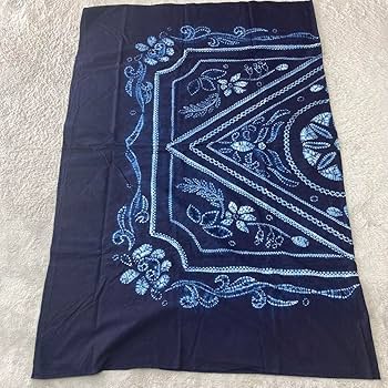 Amazon.co.jp: 手絞り 本藍染め クロス 敷物 覆い物 タペストリー 2m