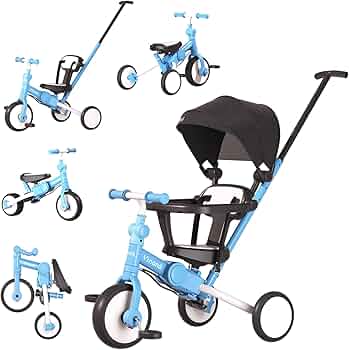 Amazon.co.jp: Vinona 子供用三輪車 6in1 三輪車 折りたたみ 手押し棒