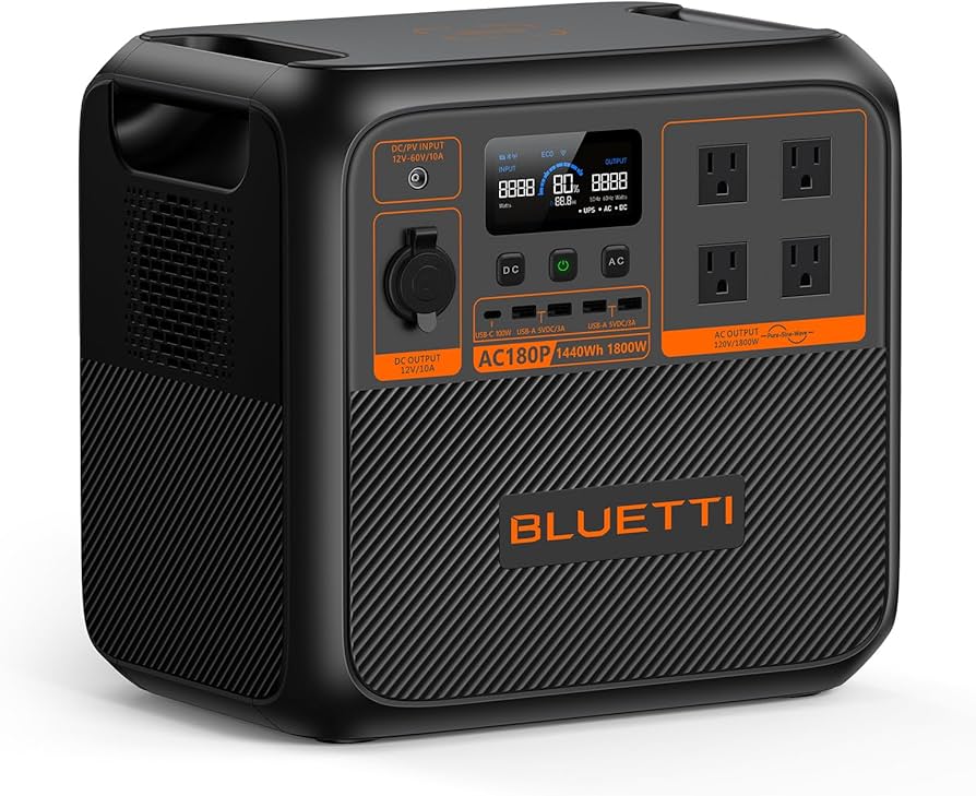 Amazon.com : BLUETTI AC180P Portable Power Station, 1440Wh LiFePO4