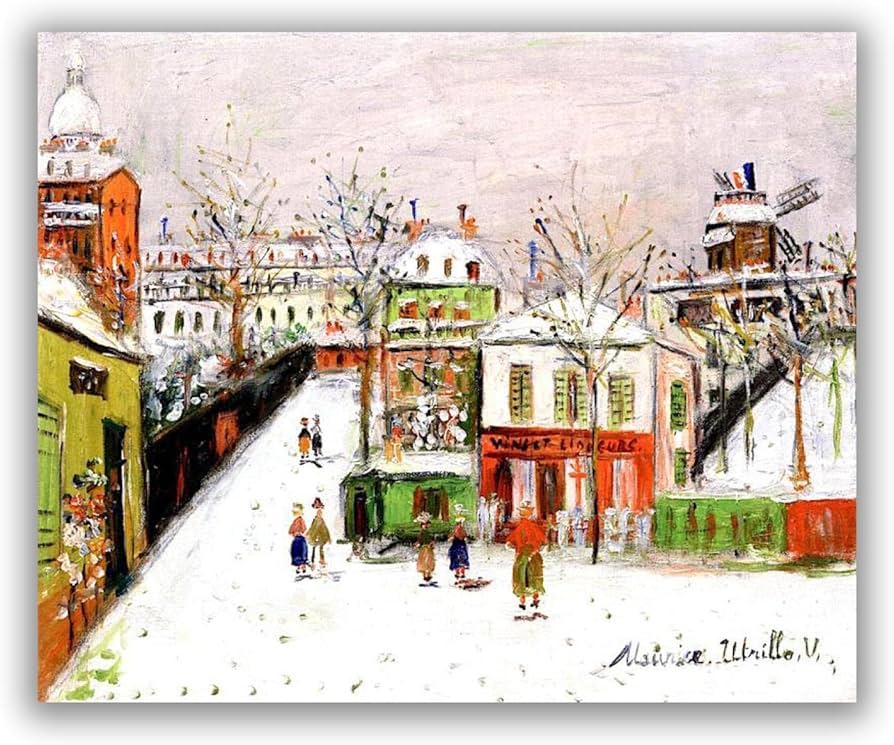 モーリス ユトリロ 絵 縦18センチ横22センチ モーリス ユトリロ 絵 縦