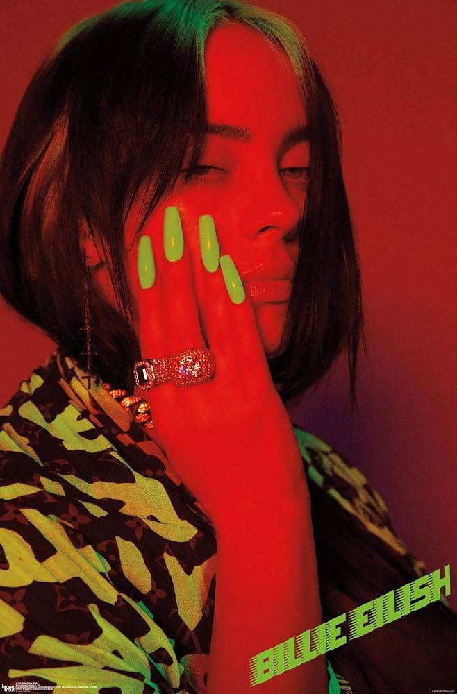 新品L】 Tefuny／GREEN BILLIE EILISH POSTER 新品L】 Tefuny／GREEN