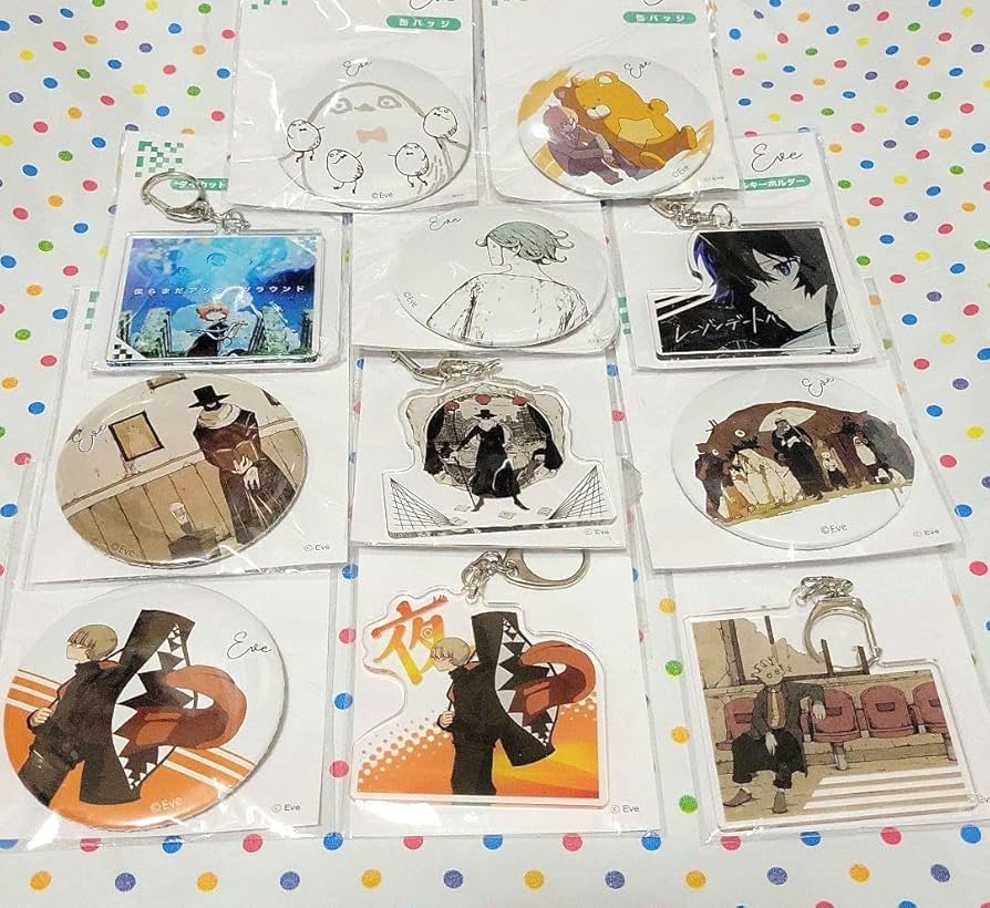 Eve 歌い手 缶バッジ&ダイカットアクリルキーホルダー Amazon.co.jp