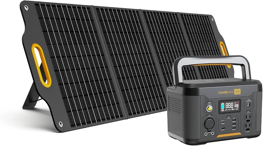 Amazon.co.jp: POWERNESSポータブル電源 500W139200mAh/515Wh ソーラー