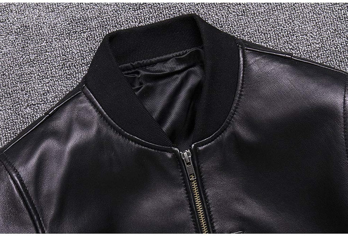 レザー ボンバージャケット M ツギハギジャン シープスキン 羊革 ma1