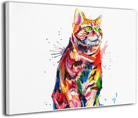 絵画 猫 ねこ アート アクリル画 猫の絵 立体アート ミニ画 cat art え