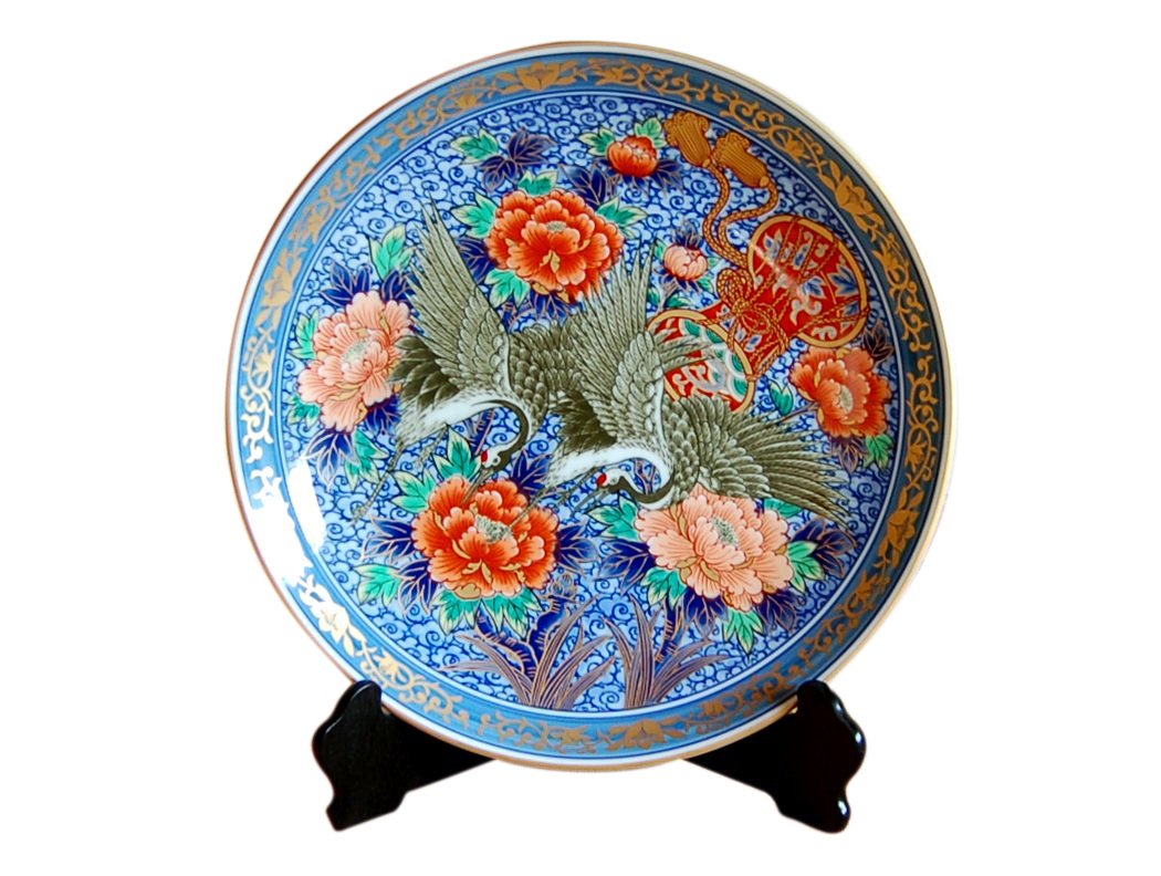 有田焼 深綿 梅鳳凰絵 一進 絵皿 飾皿 置物 【公式通販】