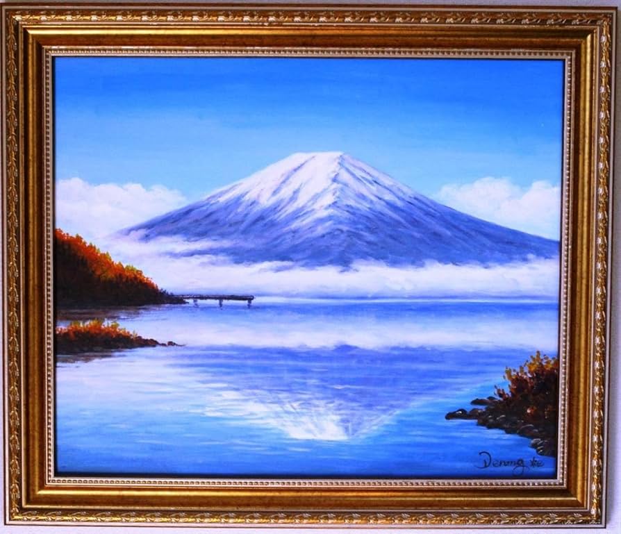 油絵 山 富士山油絵 風景画 油絵 絵画(油絵) Zx Paintings for Sale