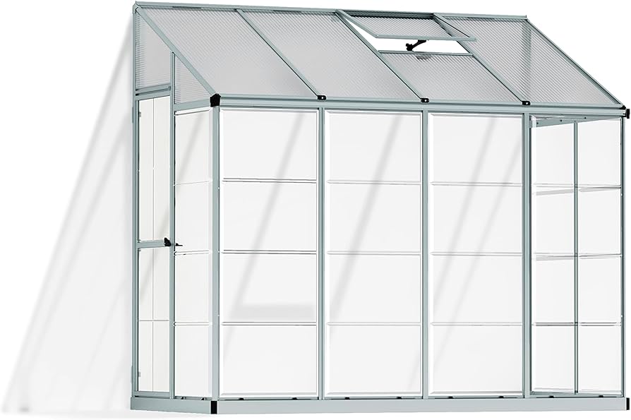 Amazon.com : Palram - Canopia 4x8 Lean-To Greenhouse for Outdoors