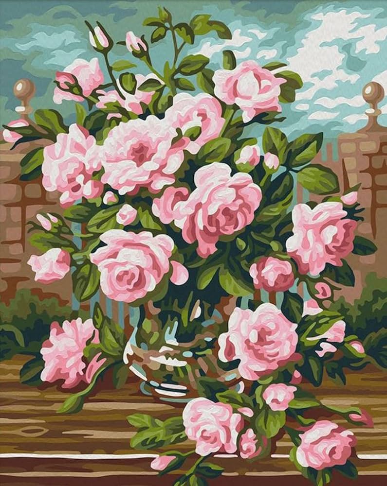 デザイン アート ピンクの薔薇 切り絵 美 内なる宇宙 潜在意識