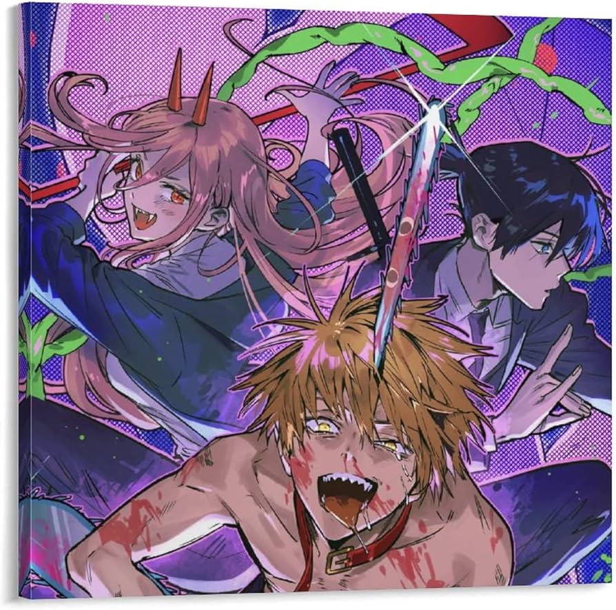 Amazon.co.jp: ポスター チェンソーマン デンジ パワー 秋 絵画 壁掛け