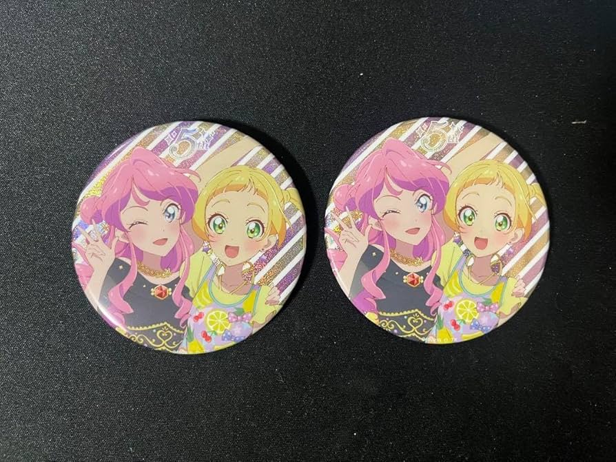 アイカツ! 5thフェスティバル!! グリッター 缶バッジ 虹野ゆめ