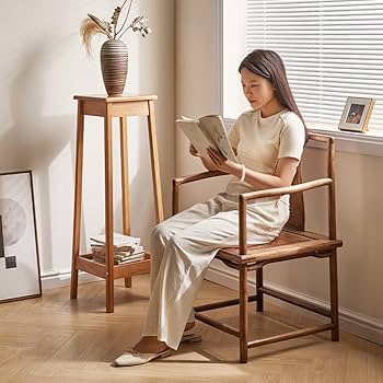 Amazon.co.jp: [GZGZ] フラワースタンド 無垢材 H80 オーク材 高さ45