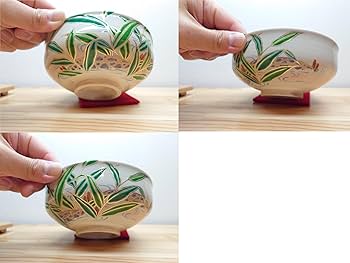 Amazon | 【逢絢亭】茶道具 茶碗 抹茶碗 抹茶茶碗 平茶碗 京焼 仁清写