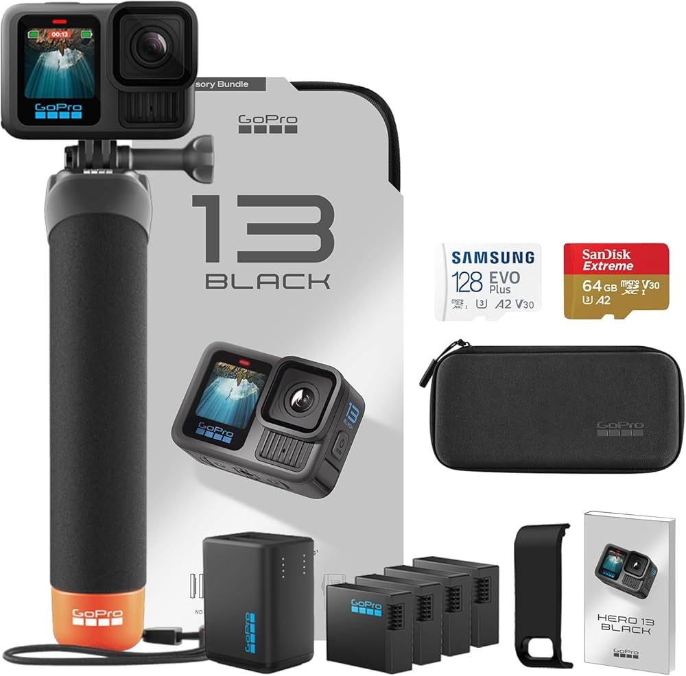 Gopro8 Black 64GBメモリー 充電バッテリー4個付き 手持ち付き Gopro8