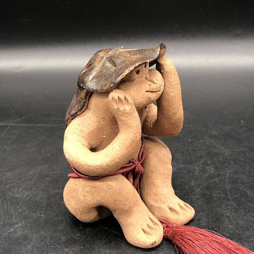 Amazon.co.jp: 土人形陶器民芸品置物インテリアオブジェ河童カッパ