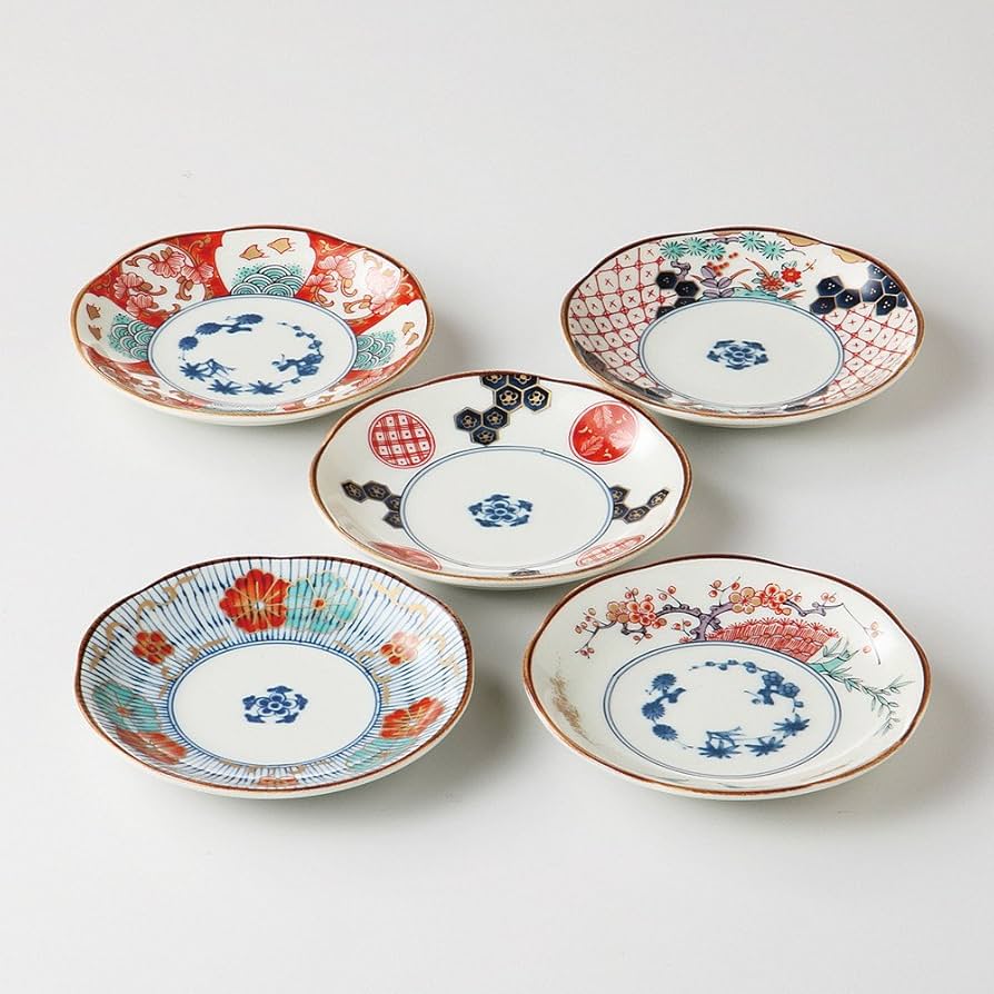 伊万里豆皿 5客セット 伊万里豆皿 5客セット 小皿5枚セット 12cm 染錦