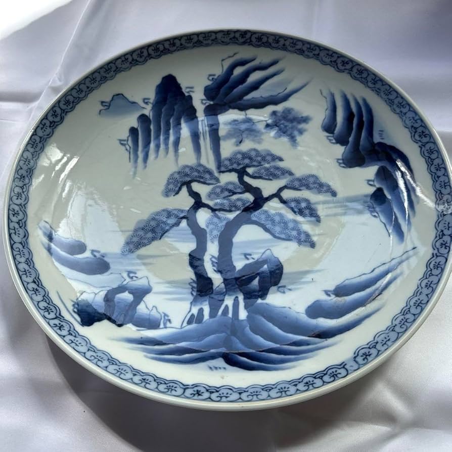 有田焼 静山作 大皿 40cm 大皿 3枚 陶器 丸皿 有田焼 静山作