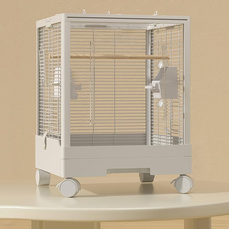 Ruexue 鳥かご 前後透明アクリルパネル(幅46×奥行43×高さ86cm) Ruexue