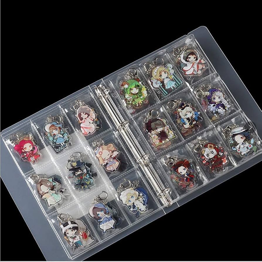 Amazon | 缶バッジ キーホルダー 収納 ディスプレイケース アクリル