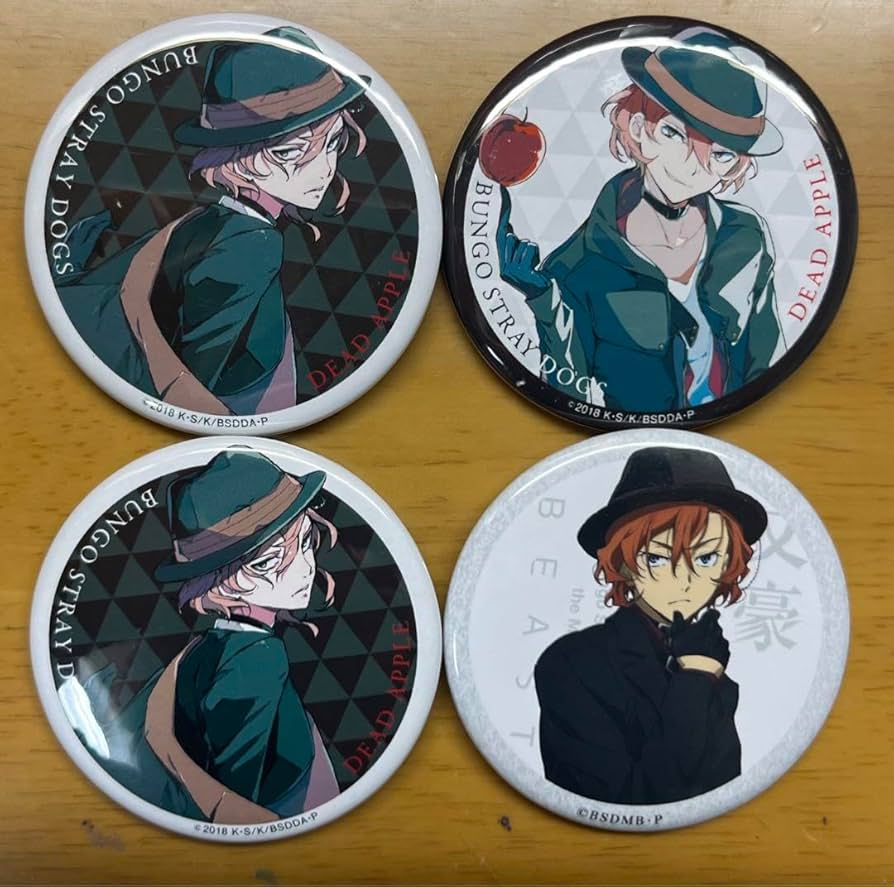 文スト オンラインくじ 缶バッジ 原作 コンプセット 太宰治 中原中也