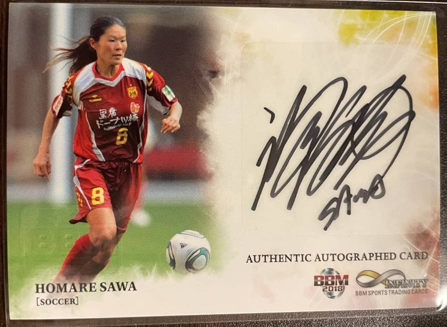 2014 なでしこリーグ INAC神戸 澤穂希 直筆サインカード 2014 なでしこ