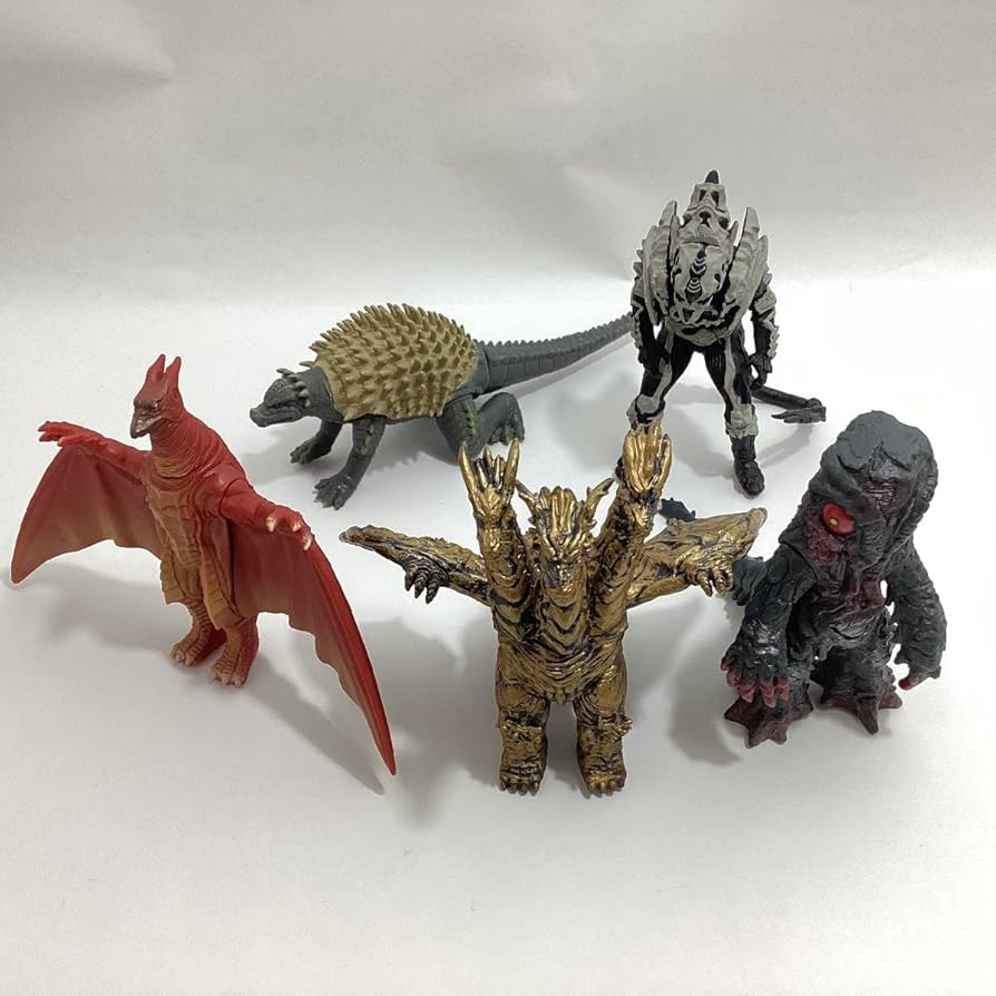 FWゴジラ・カイザーギドラ・モンスターX・ミニラ他（バンダイ）ソフビ