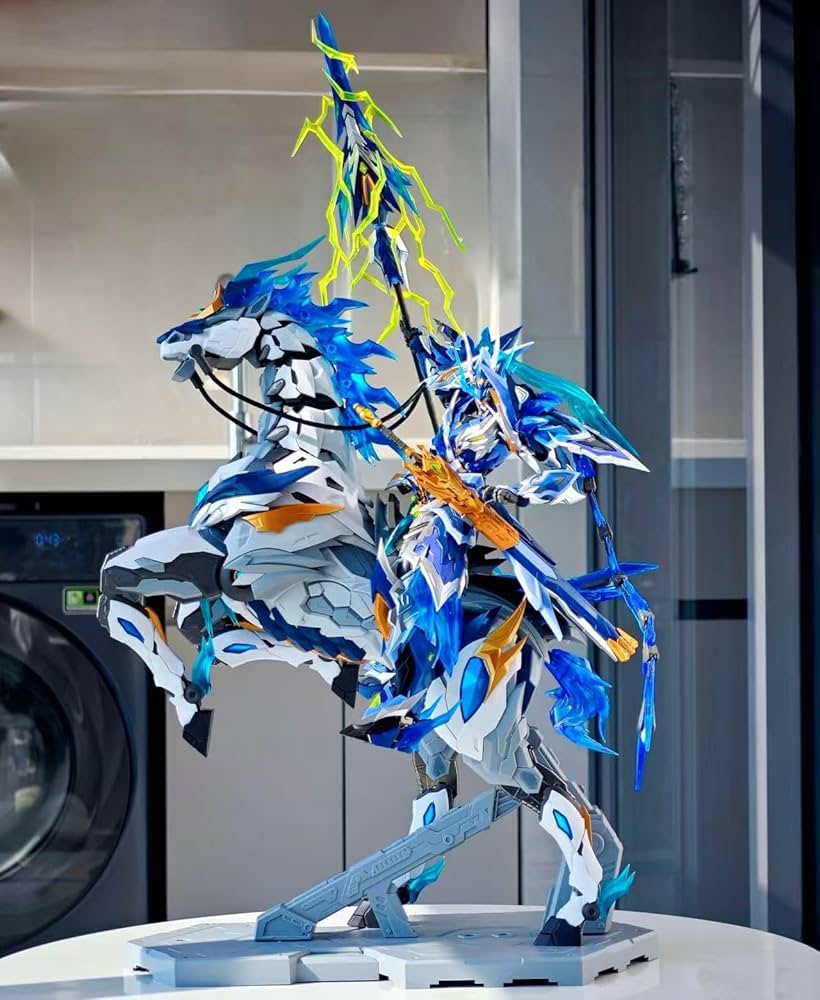 Amazon | 三国虎の将 趙雲 玉蘭白龍駒 塗装済メカ 機甲 可動 組み立て