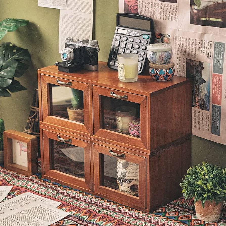 ビンテージ風ウッド収納ボックス 【公式通販】