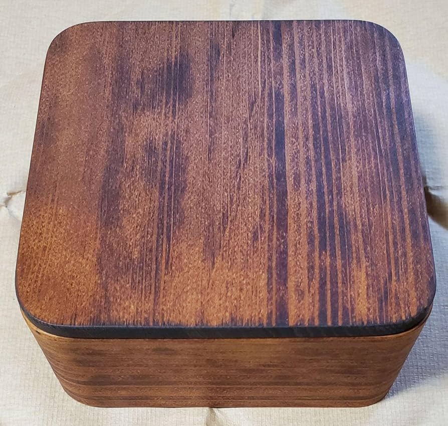 時代物 『野弁当箱』 木製漆器 ※状態良好 木箱付 時代物 『野弁当箱