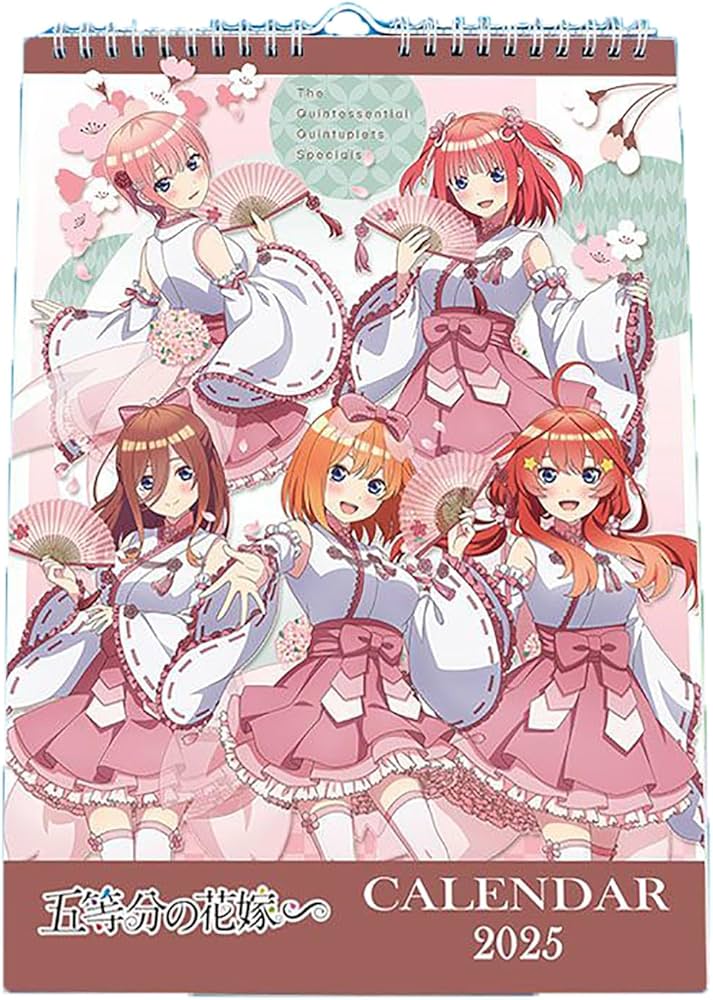 Amazon.co.jp: 五等分の花嫁 壁掛け カレンダー 2025年 中野一花 二乃