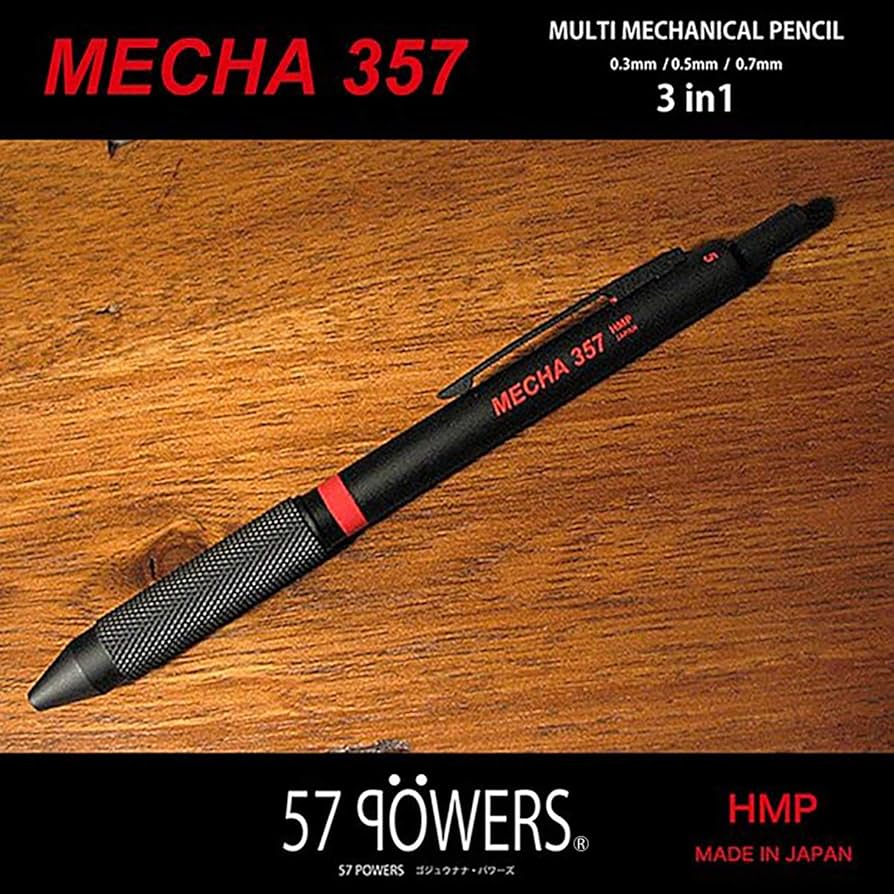 57 POWERS MECHA 357 Multi Mechanical Pencil Metal 3 in 1 0.3mm 0.5