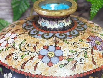 Amazon.co.jp: 古七宝 菓子器 金平糖入れ 木箱付き 骨董品 : ホーム