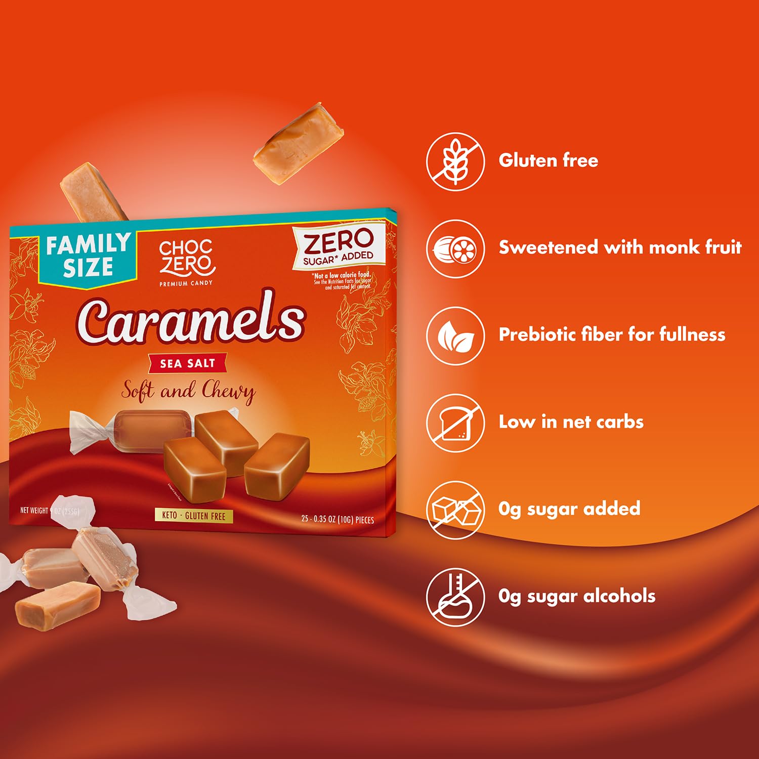 Amazon.com : ChocZero Sugar Free Caramels - Keto Caramel Candy