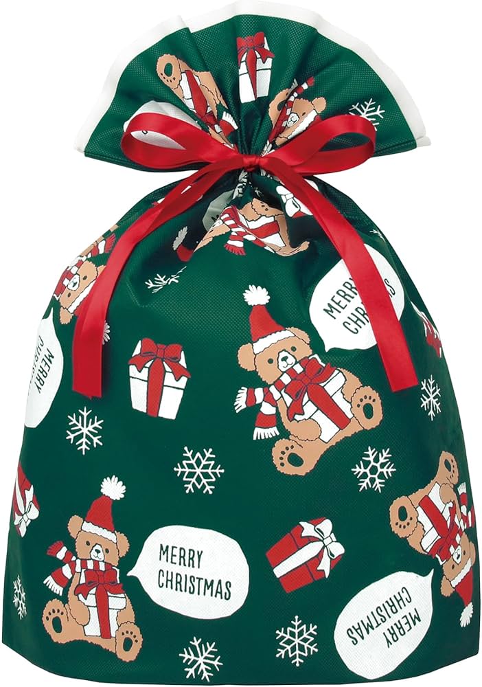 Amazon.co.jp: インディゴ クリスマス ラッピング袋 グリーティング