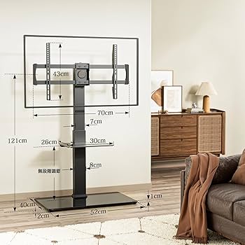 Amazon.co.jp: Perlegear テレビスタンド 壁寄せ ハイタイプ テレビ台