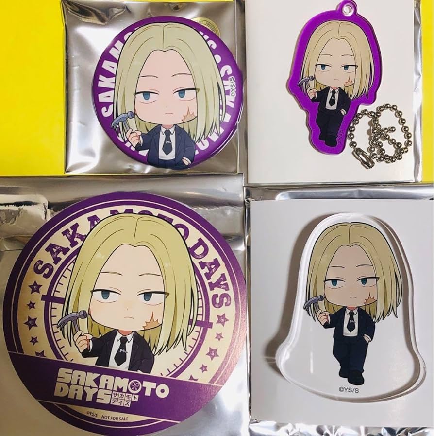 サカモトデイズ 神々廻 ターゲットブロマイド 缶バッジ カード 特典