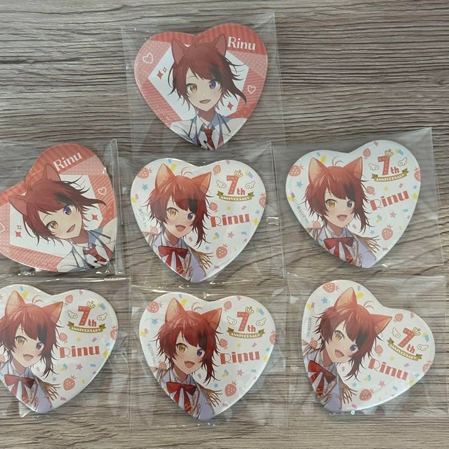 すとぷり 莉犬くん ハート缶バッジ