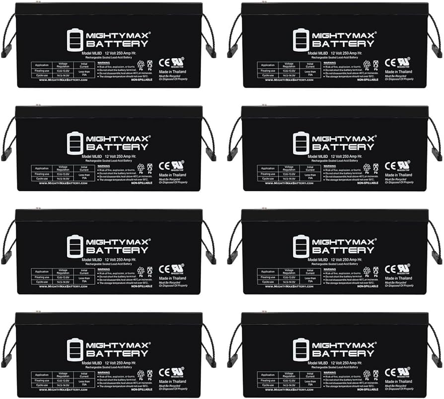 Amazon.com: Mighty Max Battery 12V 250Ah SLA Battery Replaces