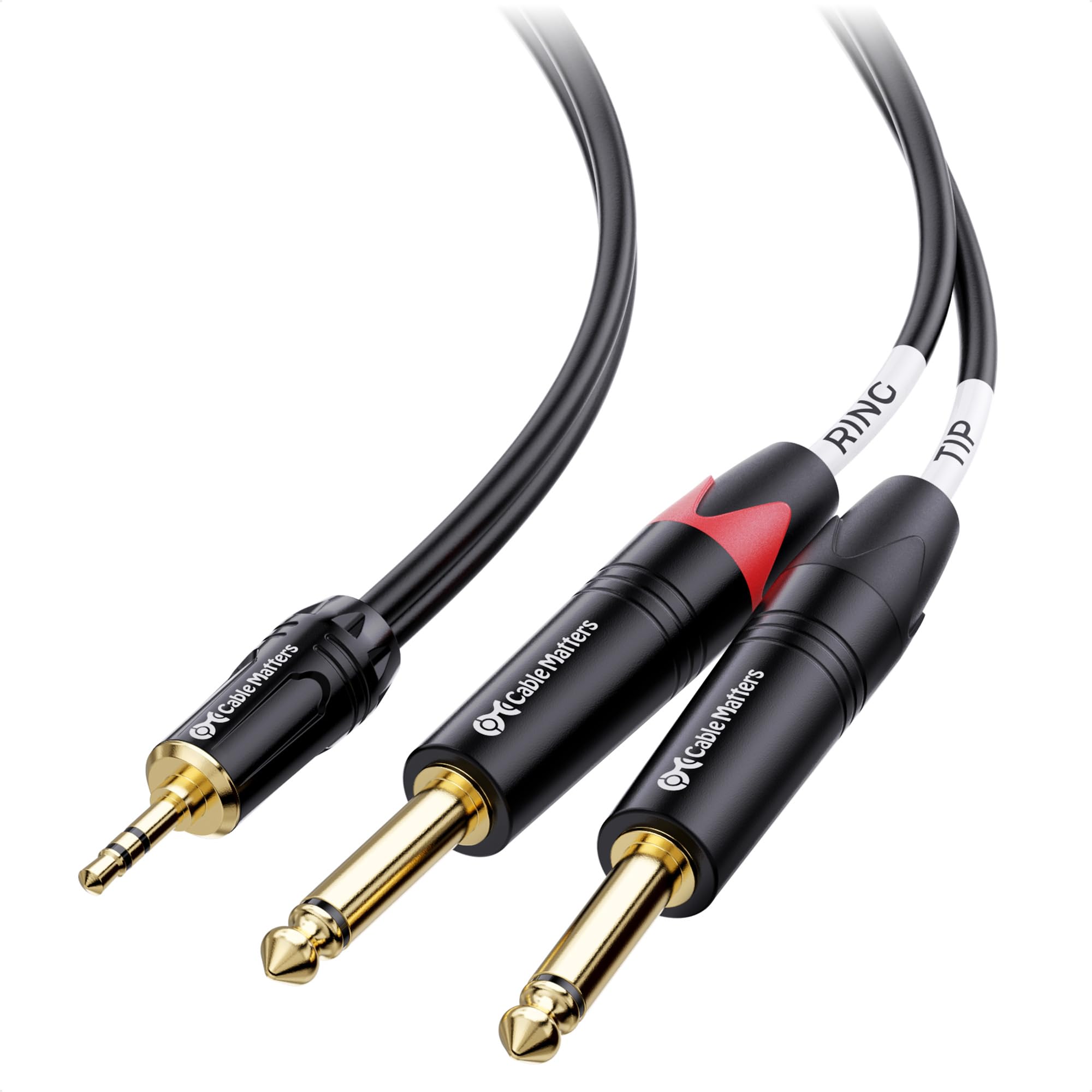 Amazon | Cable Matters 3.5mm TRS - デュアル6.35mm TSブレークアウト
